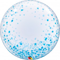 Deco Bubble 24" Blue Confetti Dots