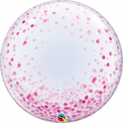 Deco Bubble 24" Pink Confetti Dots