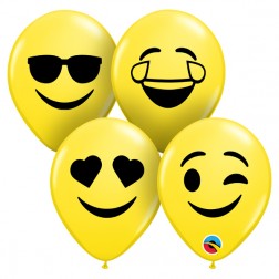 5" Smiley Faces Assortment Yellow (100 ct.)