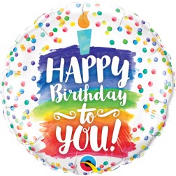 09" Happy Bday To You Rainbow Cake
