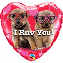 09" I Ruv You-Puppies Heart