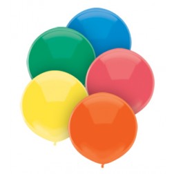 17" Outdoor Display Balloons Primary Assortment 72ct