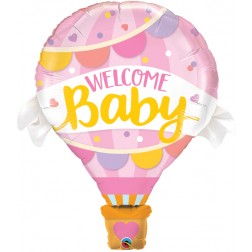 42" Welcome Baby Pink Balloon (pkgd)