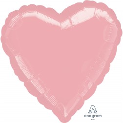 Standard Heart Metallic Pearl Pastel Pink