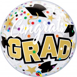 Bubble 22" Congrats Grad Stars & Dots
