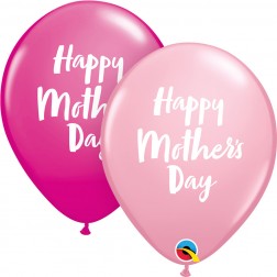 11" Mother's Day Script Asst. Pink & Wild Berry (50 ct.)