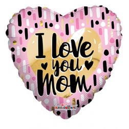  9" ILY Mom Gold & Pink 