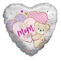 18" SP: PR Best Mom Ever Bear with Hearts