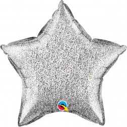 20" Glittergraphic Silver Star 