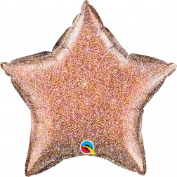 20" Glittergraphic Rose Gold Star 