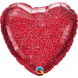 18" Glittergraphic Red Heart 