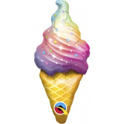 Shape 14" Rainbow Swirl Ice Cream 