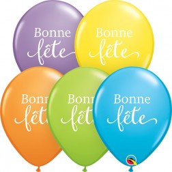 11" Simplement Bonne Fete Pastel Asst.  (50 ct.)