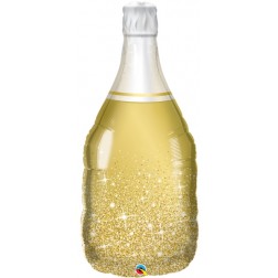 Shape: 39" Golden Bubbly Wine Bottle