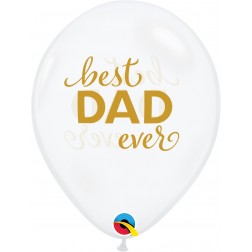 11" Simply Best Dad Ever Diamond Clear (50 ct.)