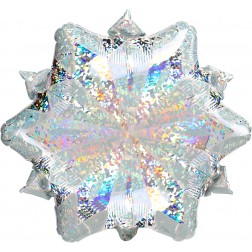Standard Prism White Christmas Snowflake