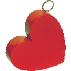 Red Heart Plastic Weight