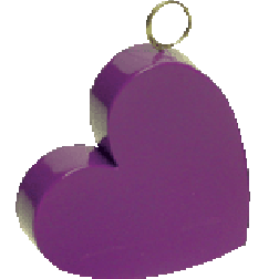Purple Heart Plastic Weight