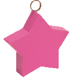 Pink Star Plastic Weight