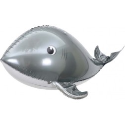 37" Silver Whale