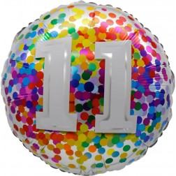 18" 11 Rainbow Confetti Balloon Airise