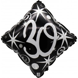 18" 30 Elegant Sparkles and Swirls Balloon Airise