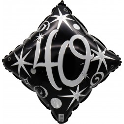 18" 40 Elegant Sparkles and Swirls Balloon Airise