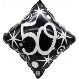 18" 50 Elegant Sparkles and Swirls Balloon Airise