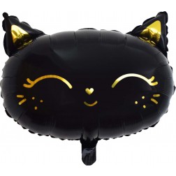 18" Shape Kitty Cat Black
