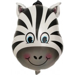 18" Zebra Head Balloon