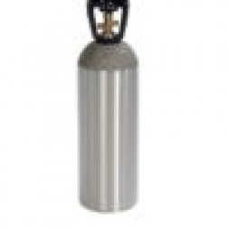 Aluminum Cylinder 82 ft³, Valve CGA580 with Black Handle