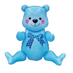 32" Sitting Teddy Bear Baby Blue  (AIR ONLY)