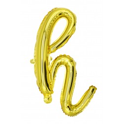 12" Gold Script Letter H  (AIR ONLY)