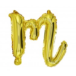 12" Gold Script Letter M  (AIR ONLY)
