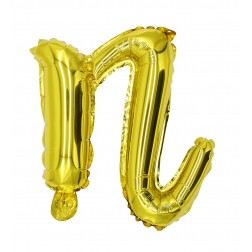 12" Gold Script Letter N  (AIR ONLY)