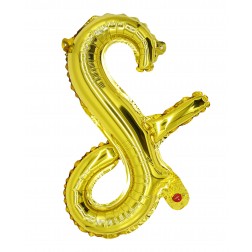 12" Gold Script Letter S  (AIR ONLY)