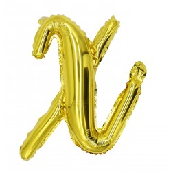 12" Gold Script Letter X  (AIR ONLY)