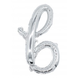12" Silver Script Letter B  (AIR ONLY)