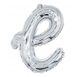 12" Silver Script Letter E  (AIR ONLY)