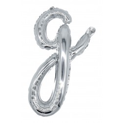 12" Silver Script Letter G  (AIR ONLY)