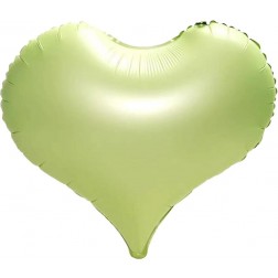 22" Matte Green Hearts