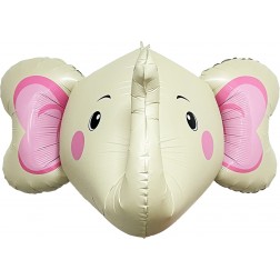 19" 3D Elephant Ivory Balloon