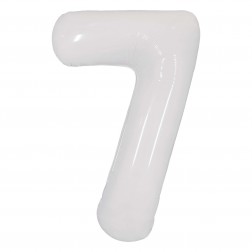34" Milky White Number 7  (AIR ONLY)