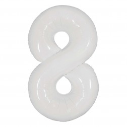 34" Milky White Number 8  (AIR ONLY)