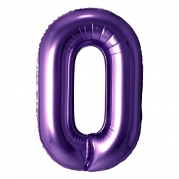 34" Purple Number 0