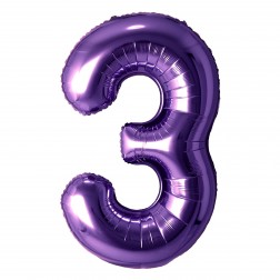 34" Purple Number 3