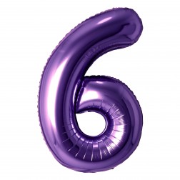 34" Purple Number 6