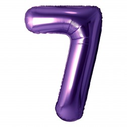 34" Purple Number 7