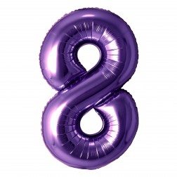 34" Purple Number 8