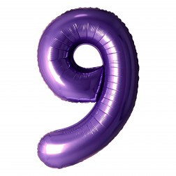 34" Purple Number 9